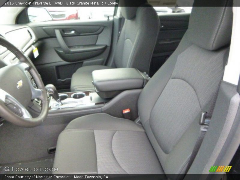 Black Granite Metallic / Ebony 2015 Chevrolet Traverse LT AWD
