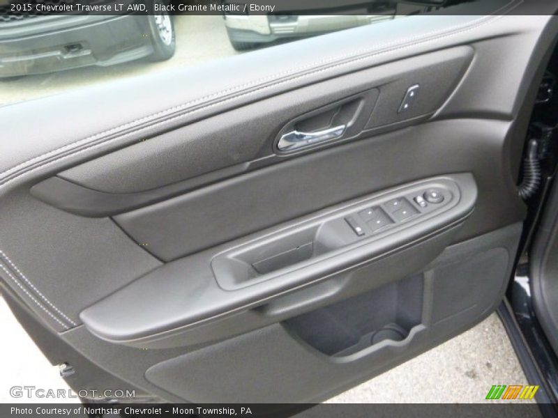 Black Granite Metallic / Ebony 2015 Chevrolet Traverse LT AWD
