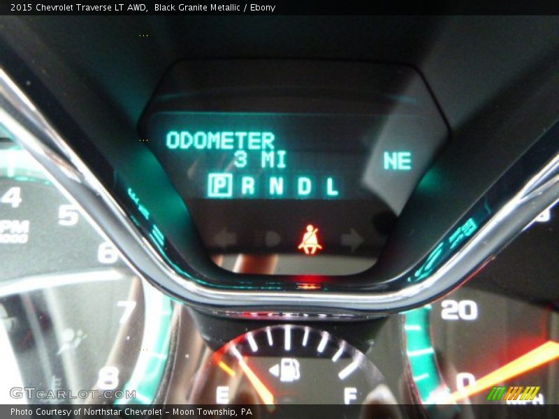 Black Granite Metallic / Ebony 2015 Chevrolet Traverse LT AWD