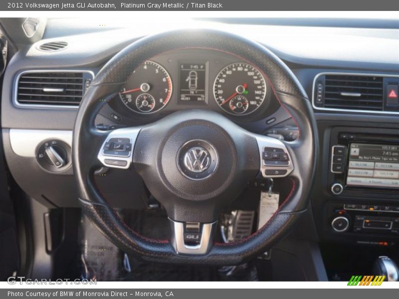 Platinum Gray Metallic / Titan Black 2012 Volkswagen Jetta GLI Autobahn