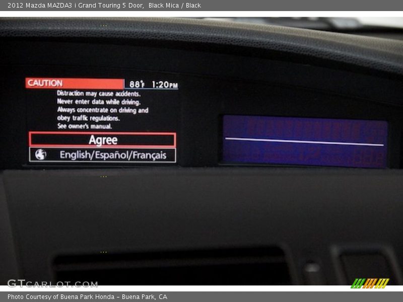 Black Mica / Black 2012 Mazda MAZDA3 i Grand Touring 5 Door