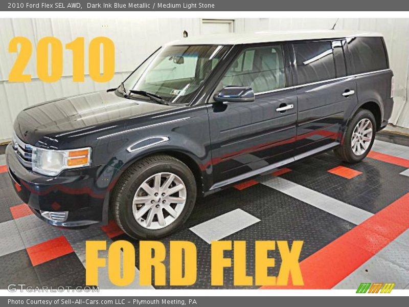 Dark Ink Blue Metallic / Medium Light Stone 2010 Ford Flex SEL AWD