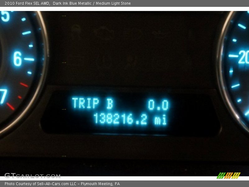 Dark Ink Blue Metallic / Medium Light Stone 2010 Ford Flex SEL AWD
