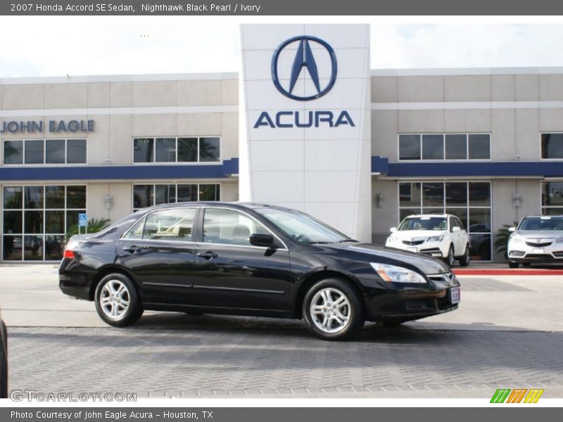 Nighthawk Black Pearl / Ivory 2007 Honda Accord SE Sedan