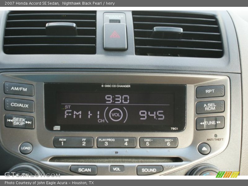 Nighthawk Black Pearl / Ivory 2007 Honda Accord SE Sedan
