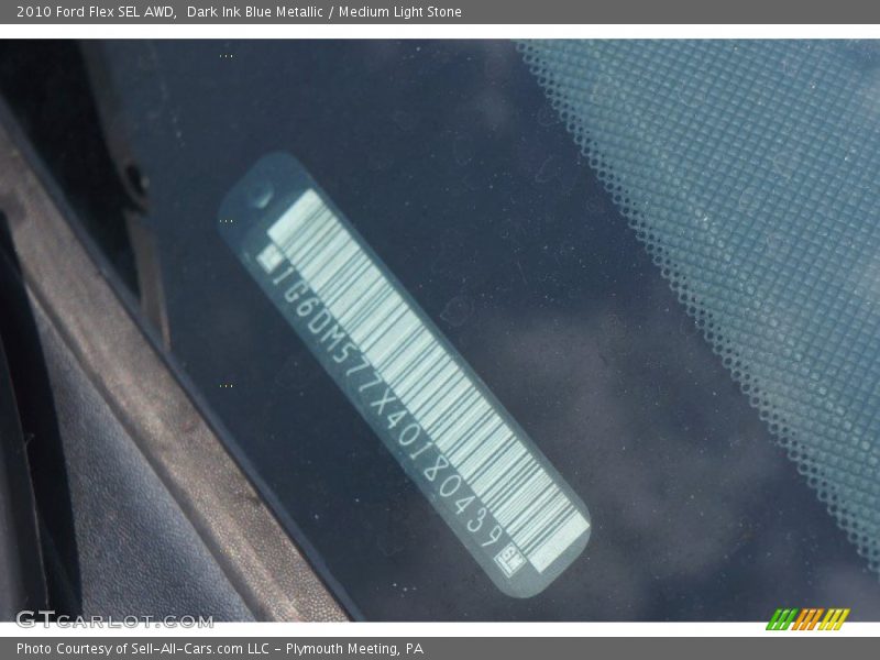 Dark Ink Blue Metallic / Medium Light Stone 2010 Ford Flex SEL AWD