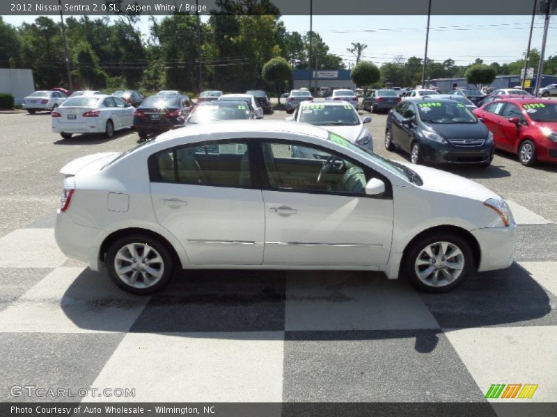 Aspen White / Beige 2012 Nissan Sentra 2.0 SL