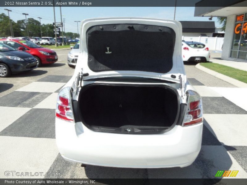 Aspen White / Beige 2012 Nissan Sentra 2.0 SL