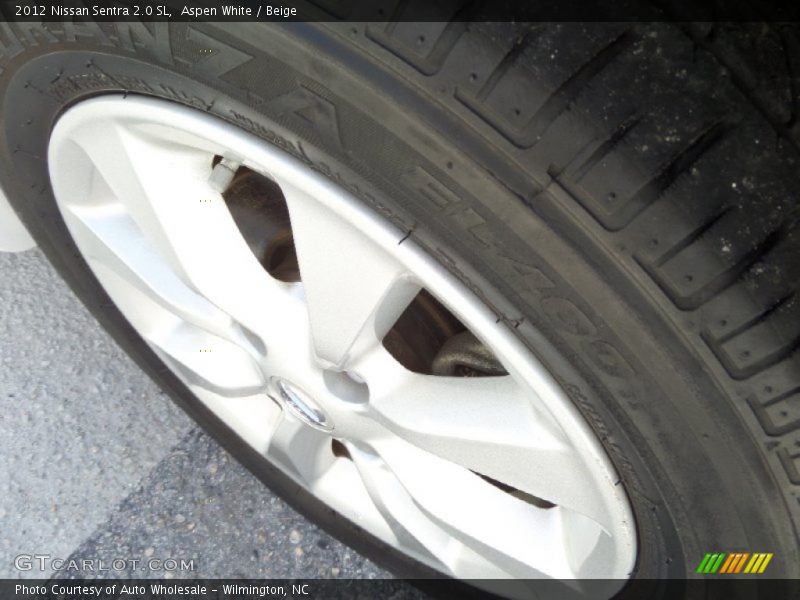 Aspen White / Beige 2012 Nissan Sentra 2.0 SL