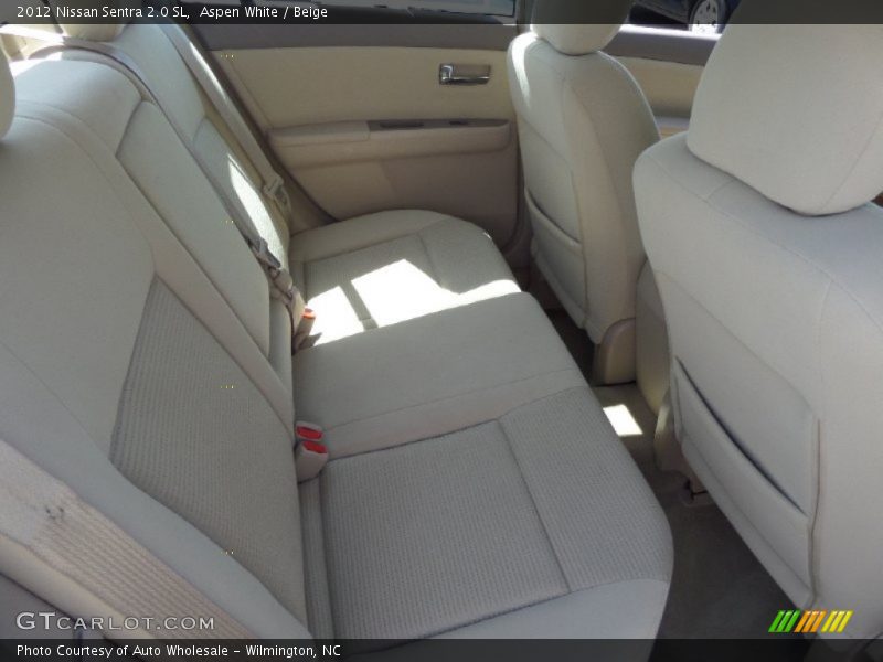 Aspen White / Beige 2012 Nissan Sentra 2.0 SL