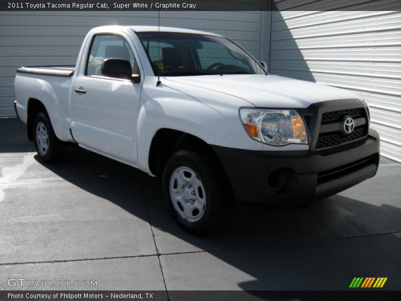 Super White / Graphite Gray 2011 Toyota Tacoma Regular Cab