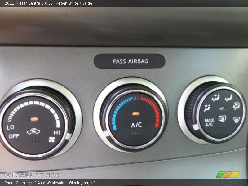 Aspen White / Beige 2012 Nissan Sentra 2.0 SL