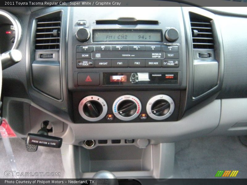 Super White / Graphite Gray 2011 Toyota Tacoma Regular Cab