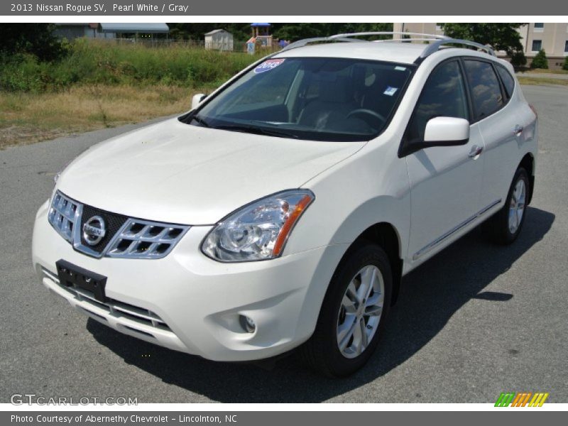 Pearl White / Gray 2013 Nissan Rogue SV