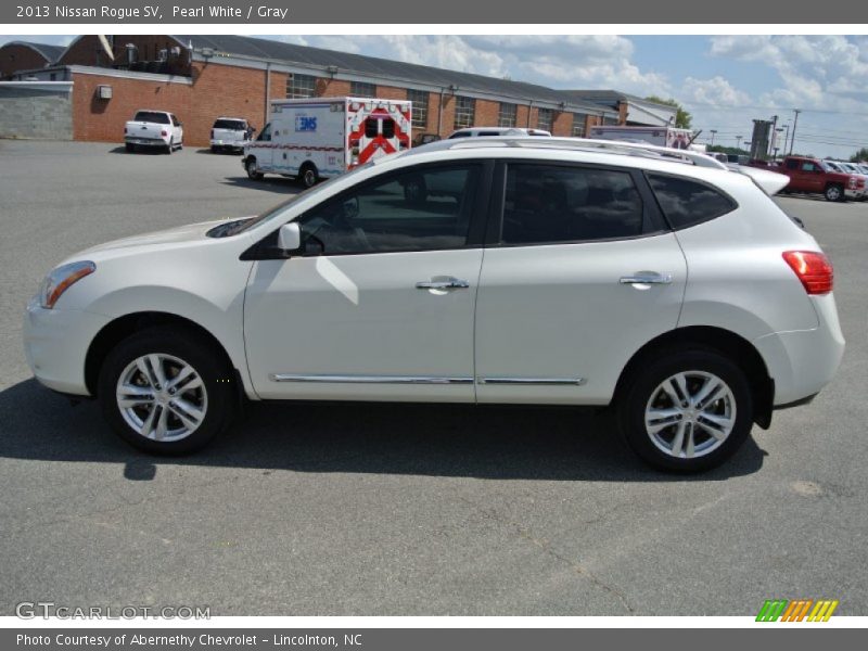 Pearl White / Gray 2013 Nissan Rogue SV