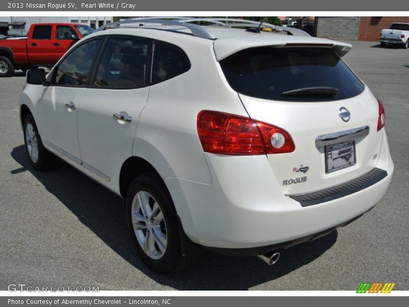 Pearl White / Gray 2013 Nissan Rogue SV