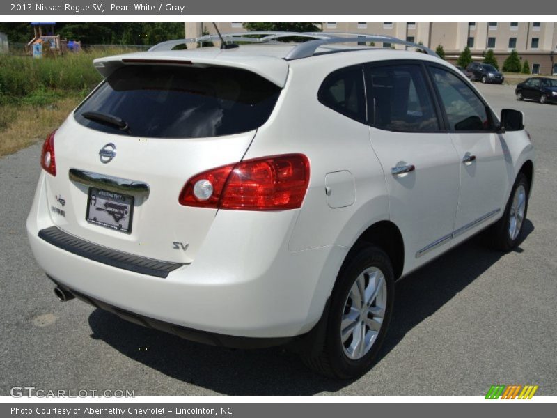 Pearl White / Gray 2013 Nissan Rogue SV