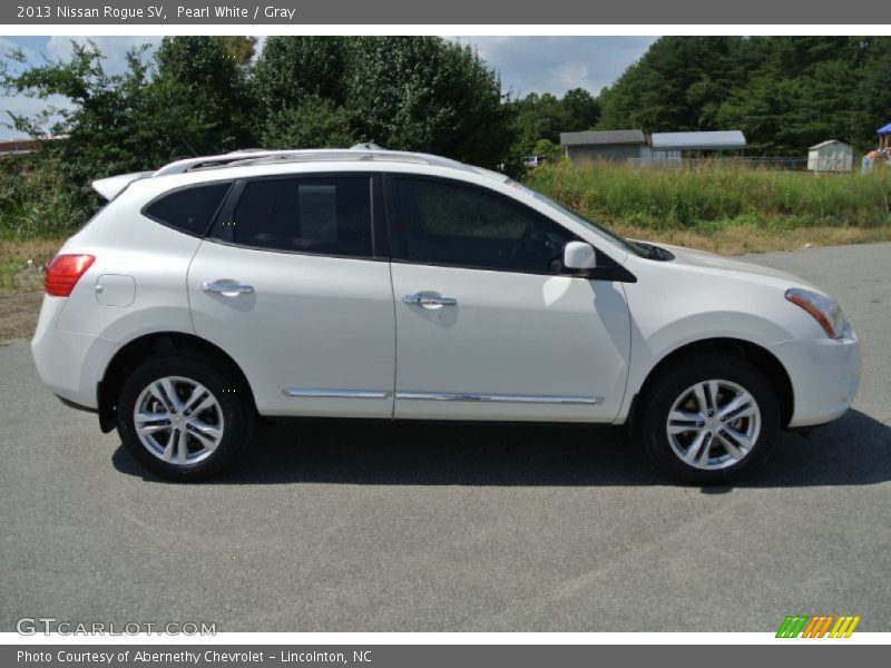 Pearl White / Gray 2013 Nissan Rogue SV