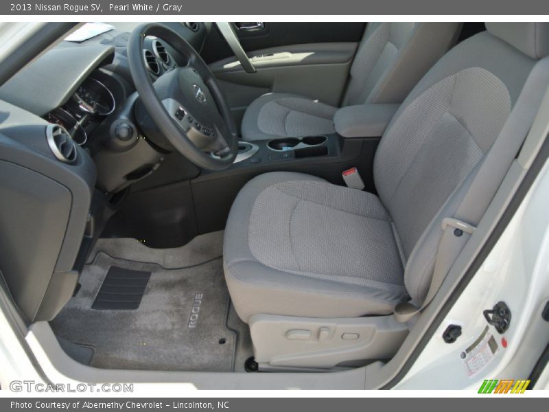 Pearl White / Gray 2013 Nissan Rogue SV