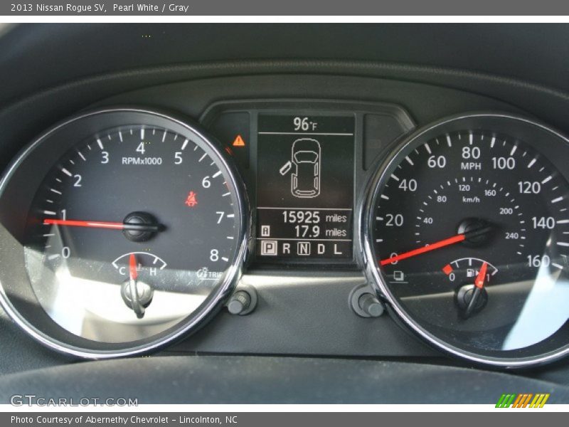 Pearl White / Gray 2013 Nissan Rogue SV