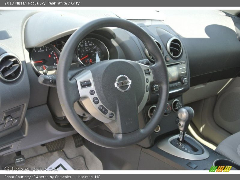 Pearl White / Gray 2013 Nissan Rogue SV
