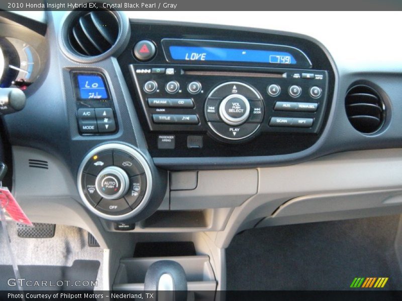 Crystal Black Pearl / Gray 2010 Honda Insight Hybrid EX