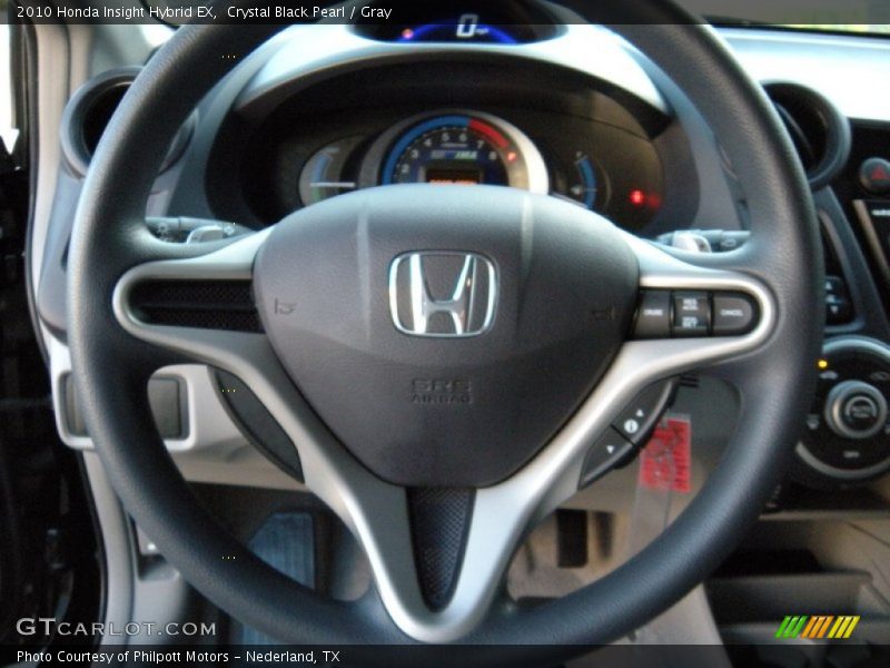 Crystal Black Pearl / Gray 2010 Honda Insight Hybrid EX