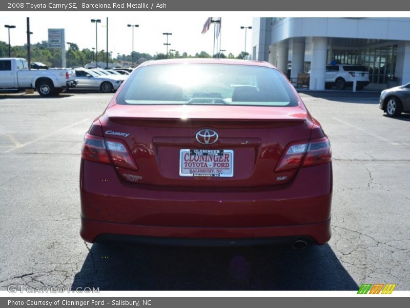 Barcelona Red Metallic / Ash 2008 Toyota Camry SE