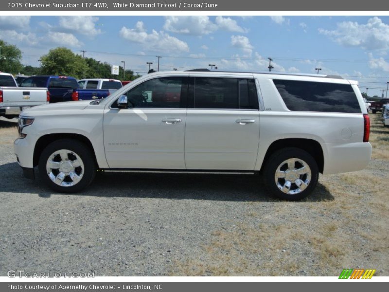 White Diamond Tricoat / Cocoa/Dune 2015 Chevrolet Suburban LTZ 4WD