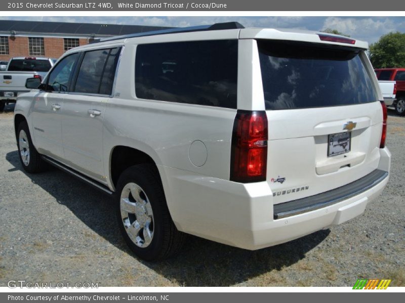 White Diamond Tricoat / Cocoa/Dune 2015 Chevrolet Suburban LTZ 4WD
