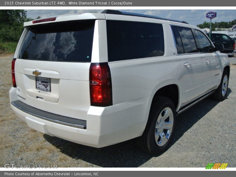 White Diamond Tricoat / Cocoa/Dune 2015 Chevrolet Suburban LTZ 4WD