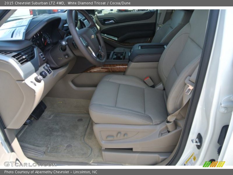 White Diamond Tricoat / Cocoa/Dune 2015 Chevrolet Suburban LTZ 4WD