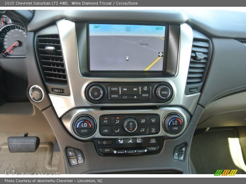 White Diamond Tricoat / Cocoa/Dune 2015 Chevrolet Suburban LTZ 4WD