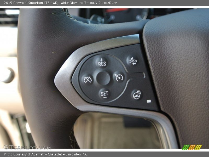 White Diamond Tricoat / Cocoa/Dune 2015 Chevrolet Suburban LTZ 4WD