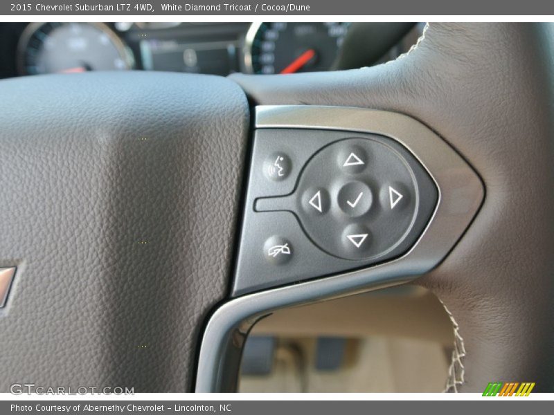 White Diamond Tricoat / Cocoa/Dune 2015 Chevrolet Suburban LTZ 4WD