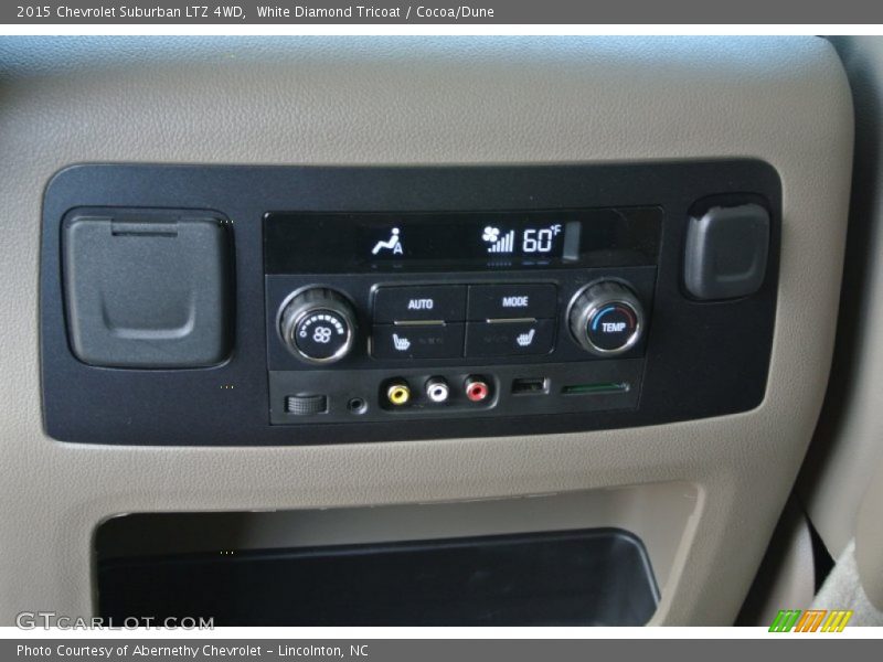 White Diamond Tricoat / Cocoa/Dune 2015 Chevrolet Suburban LTZ 4WD