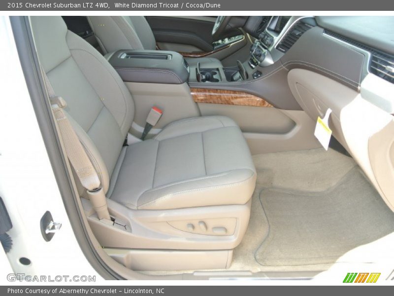 White Diamond Tricoat / Cocoa/Dune 2015 Chevrolet Suburban LTZ 4WD