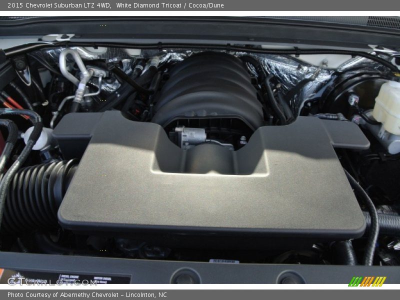 White Diamond Tricoat / Cocoa/Dune 2015 Chevrolet Suburban LTZ 4WD