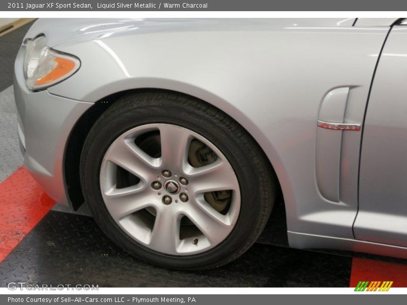 Liquid Silver Metallic / Warm Charcoal 2011 Jaguar XF Sport Sedan