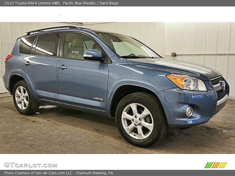 Pacific Blue Metallic / Sand Beige 2010 Toyota RAV4 Limited 4WD