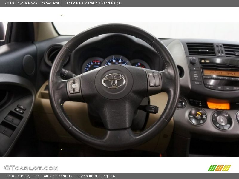 Pacific Blue Metallic / Sand Beige 2010 Toyota RAV4 Limited 4WD