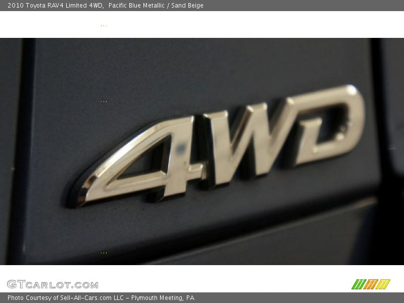 Pacific Blue Metallic / Sand Beige 2010 Toyota RAV4 Limited 4WD