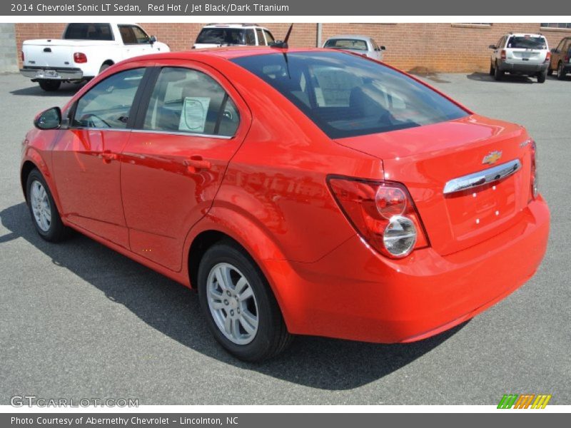 Red Hot / Jet Black/Dark Titanium 2014 Chevrolet Sonic LT Sedan