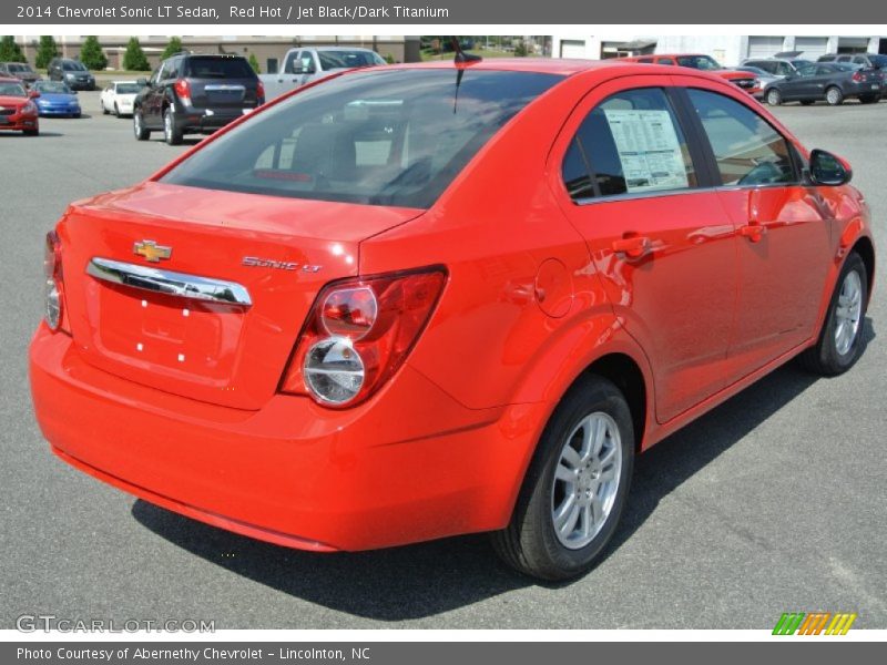 Red Hot / Jet Black/Dark Titanium 2014 Chevrolet Sonic LT Sedan