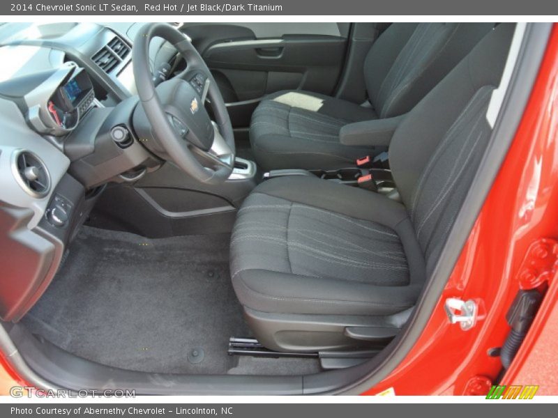 Red Hot / Jet Black/Dark Titanium 2014 Chevrolet Sonic LT Sedan
