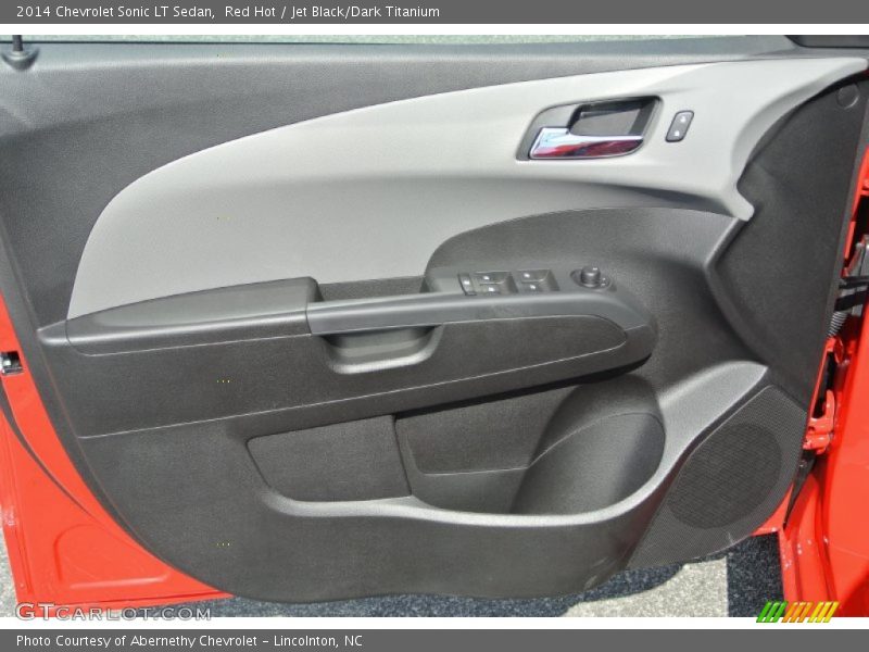 Red Hot / Jet Black/Dark Titanium 2014 Chevrolet Sonic LT Sedan