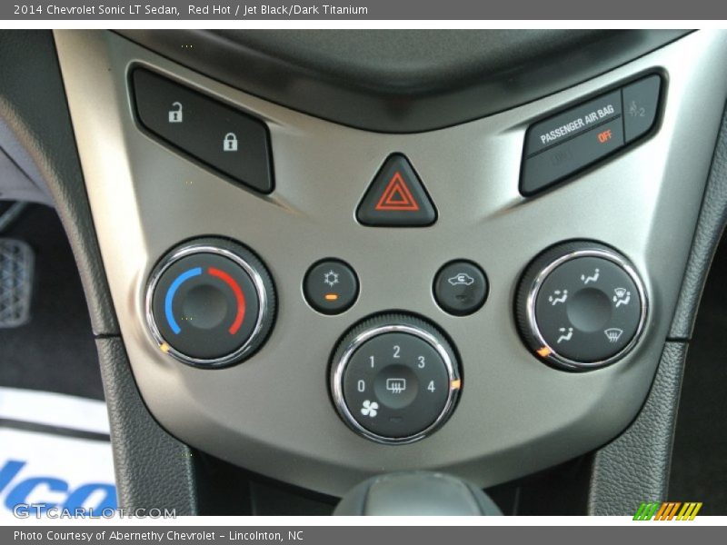 Red Hot / Jet Black/Dark Titanium 2014 Chevrolet Sonic LT Sedan