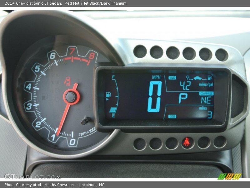 Red Hot / Jet Black/Dark Titanium 2014 Chevrolet Sonic LT Sedan