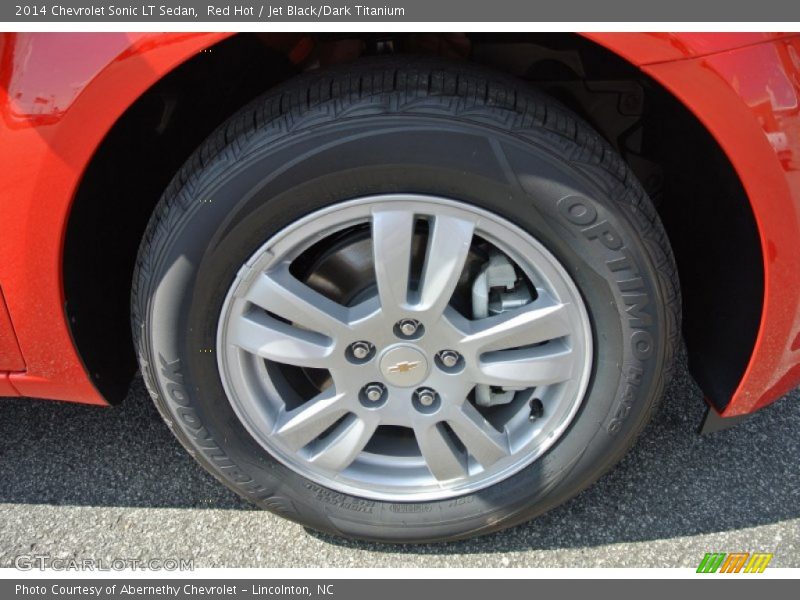 Red Hot / Jet Black/Dark Titanium 2014 Chevrolet Sonic LT Sedan