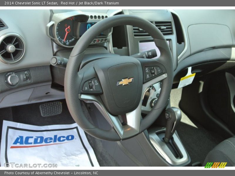 Red Hot / Jet Black/Dark Titanium 2014 Chevrolet Sonic LT Sedan